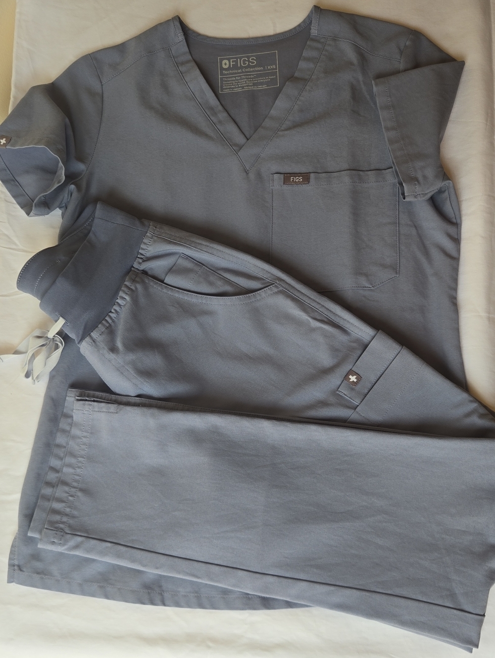 Figs  Purpleish/ Gray scrub Top  & Joggers Set